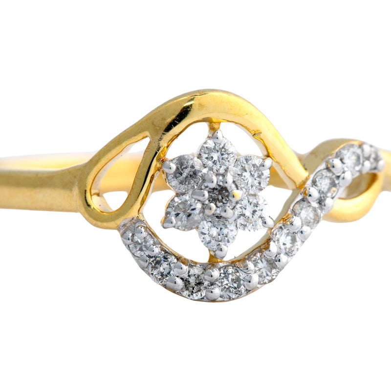 14K Hallmarked Gold | Natural Diamond Ladies Ring 4LRSJ594