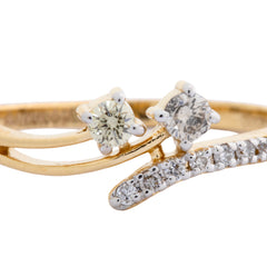 14K Hallmarked Gold | Natural Diamond Ladies Ring 4LRSJ614