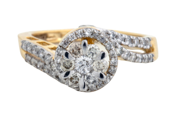 14K Hallmarked Gold | Natural Diamond Ladies Ring 4LRSJ704