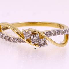 14K Hallmarked Gold | Natural Diamond Ladies Ring 4LRSJ775