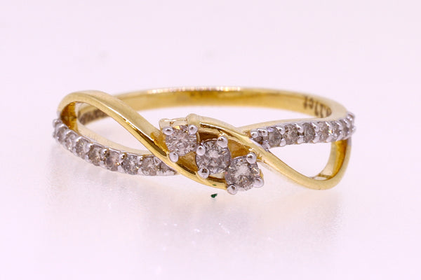 14K Hallmarked Gold | Natural Diamond Ladies Ring 4LRSJ775