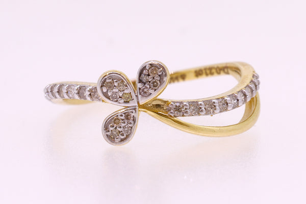 14K Hallmarked Gold | Natural Diamond Ladies Ring 4LRSJ777