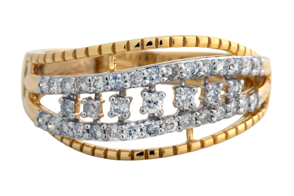 14K Hallmarked Gold | Natural Diamond Ladies Ring 4LRSJ917