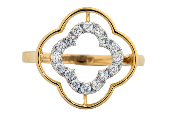 14K Hallmarked Gold | Natural Diamond Ladies Ring 4LRSJ923