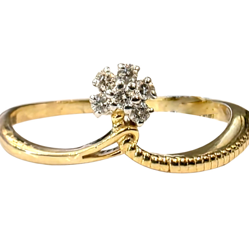14K Hallmarked Gold | Natural Diamond Ladies Ring 4LRSJ938