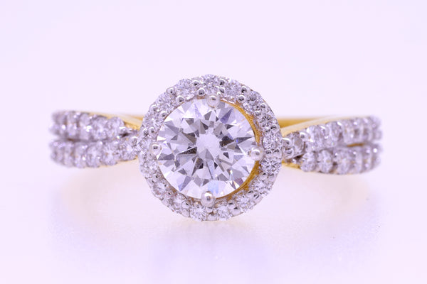 14K Hallmarked Gold | Lab Grown Diamond Ladies Ring 4LRWA003