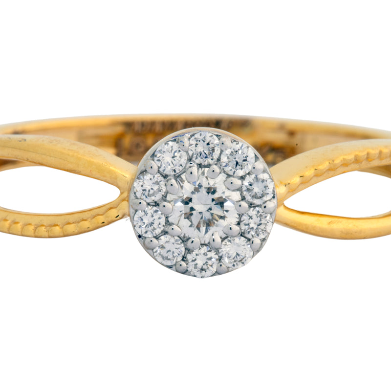 9K Hallmarked Gold | Lab Grown Diamond Ladies Ring 9LRWA330