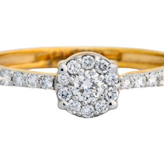 9K Hallmarked Gold | Lab Grown Diamond Ladies Ring 9LRWA331