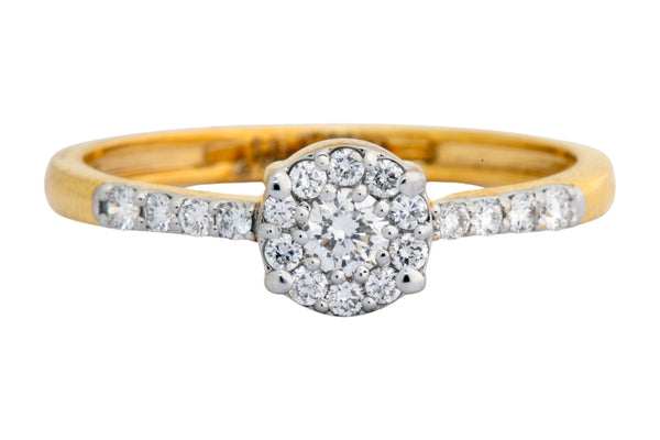 9K Hallmarked Gold | Lab Grown Diamond Ladies Ring 9LRWA331