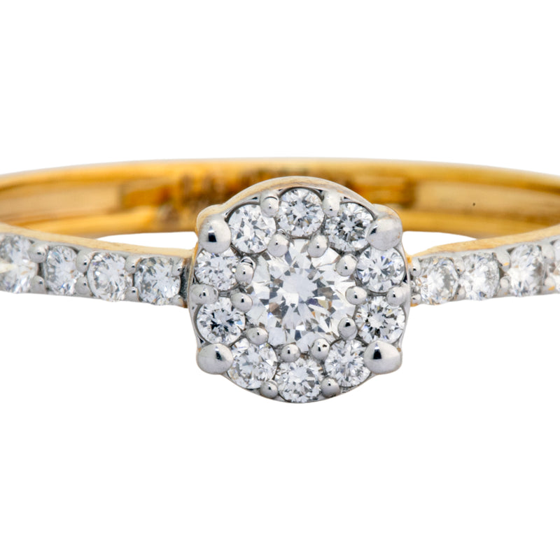 9K Hallmarked Gold | Lab Grown Diamond Ladies Ring 9LRWA331