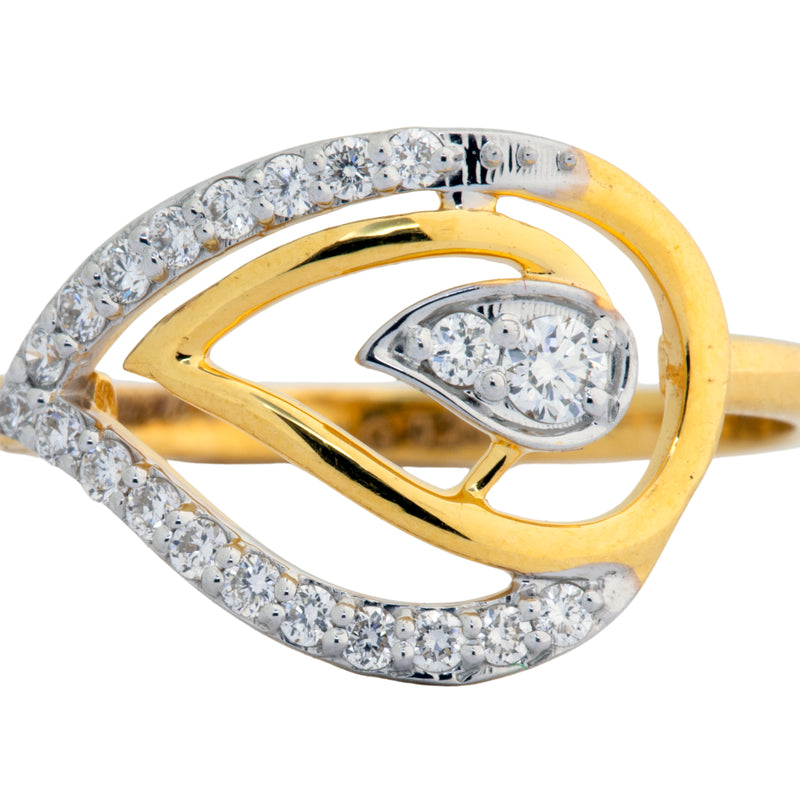 9K Hallmarked Gold | Lab Grown Diamond Ladies Ring 9LRWA333