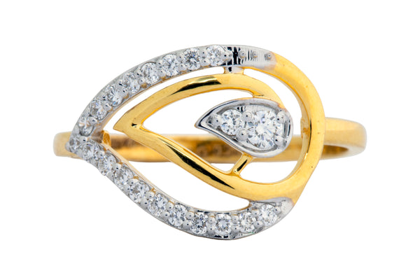 9K Hallmarked Gold | Lab Grown Diamond Ladies Ring 9LRWA333