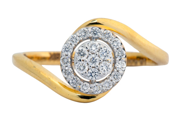 9K Hallmarked Gold | Lab Grown Diamond Ladies Ring 9LRWA341