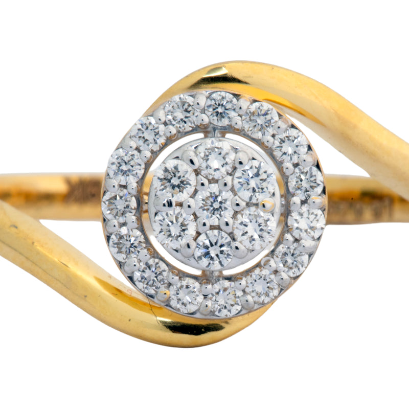 9K Hallmarked Gold | Lab Grown Diamond Ladies Ring 9LRWA341