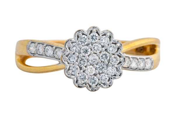 9K Hallmarked Gold | Lab Grown Diamond Ladies Ring 9LRWA344