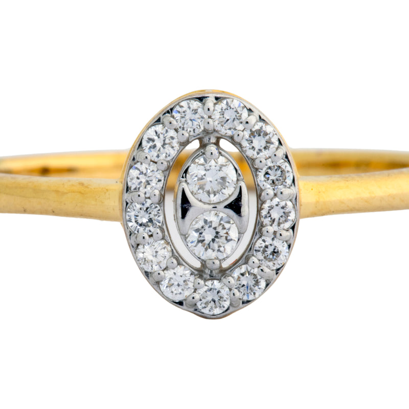 9K Hallmarked Gold | Lab Grown Diamond Ladies Ring 9LRWA349