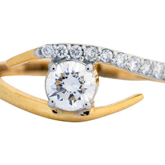 9K Hallmarked Gold | Lab Grown Diamond Ladies Ring 9LRWA352