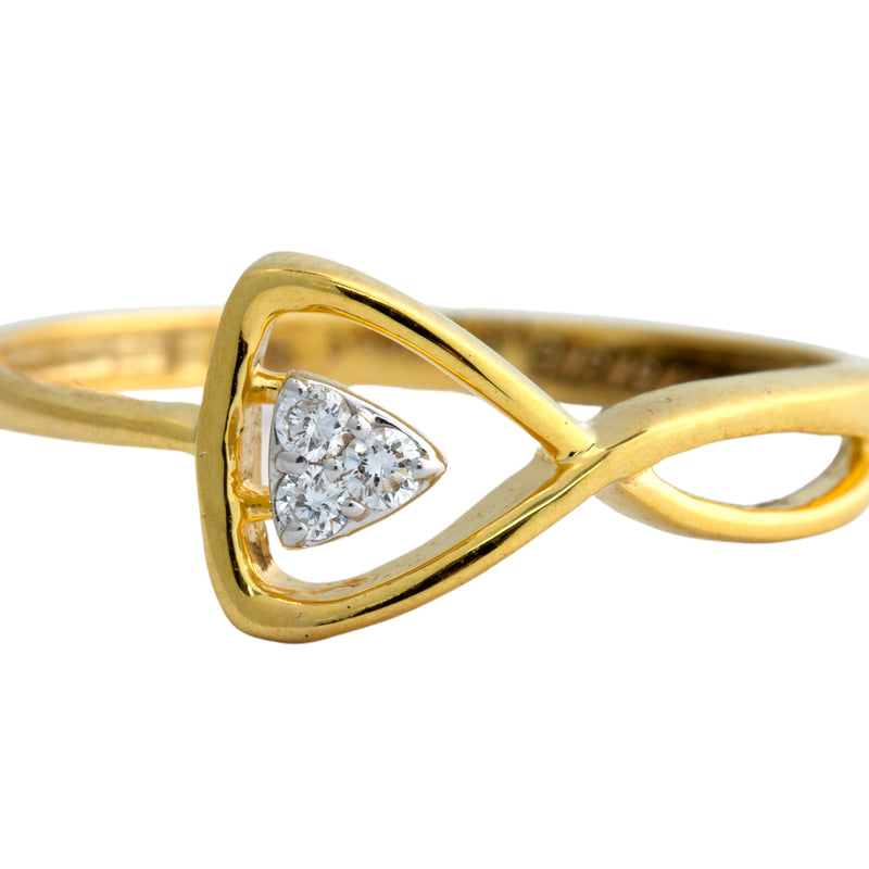 9K Hallmarked Gold | Lab Grown Diamond Ladies Ring 9LRWA371