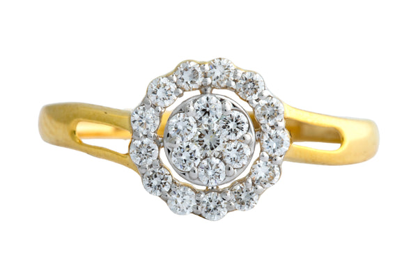 9K Hallmarked Gold | Lab Grown Diamond Ladies Ring 9LRWA373