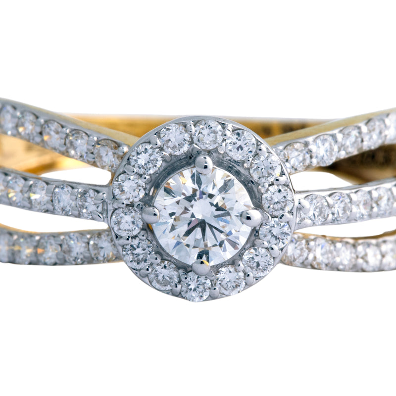 9K Hallmarked Gold | Lab Grown Diamond Ladies Ring 9LRWA375