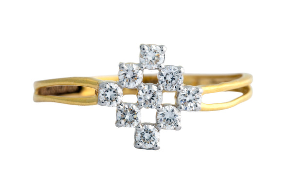9K Hallmarked Gold | Lab Grown Diamond Ladies Ring 9LRWA376