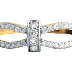 9K Hallmarked Gold | Lab Grown Diamond Ladies Ring 9LRWA380