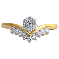 9K Hallmarked Gold | Lab Grown Diamond Ladies Ring 9LRWA395