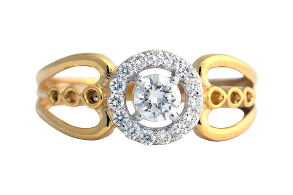 9K Hallmarked Gold | Lab Grown Diamond Ladies Ring 9LRWA409