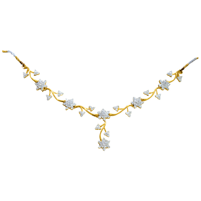 14K Hallmarked Gold | Natural Diamond Necklace 4NCAA069