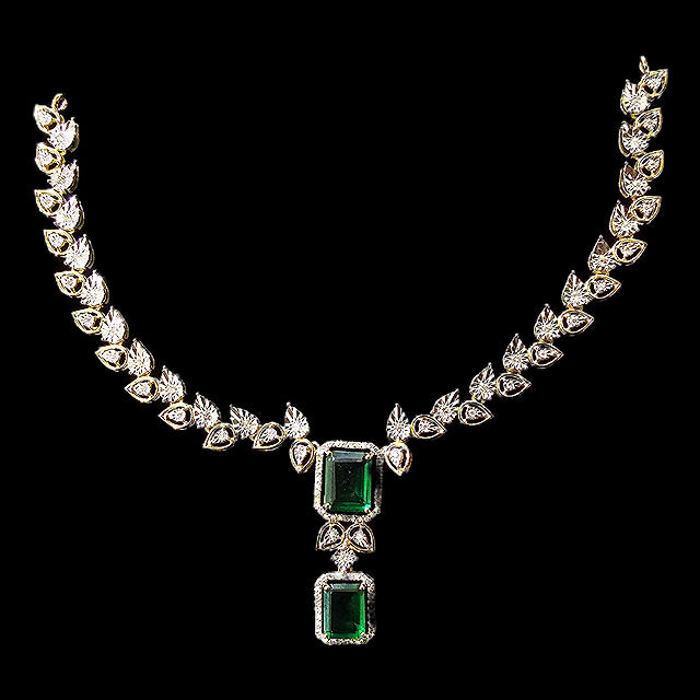 14K Hallmarked Gold | Natural Diamond Necklace 4NCSJ007