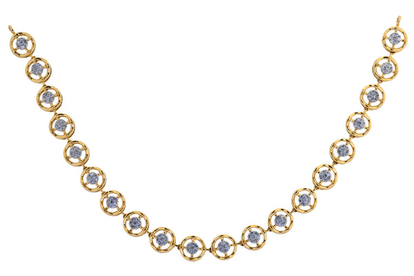 14K Hallmarked Gold | Natural Diamond Necklace 4NCSJ012