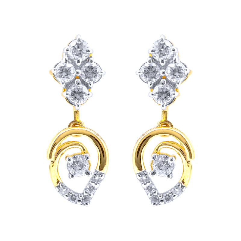 14K Hallmarked Gold | Natural Diamond Tops 4NCSJ059T