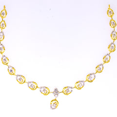 14K Hallmarked Gold | Natural Diamond Necklace 4NCSJ059