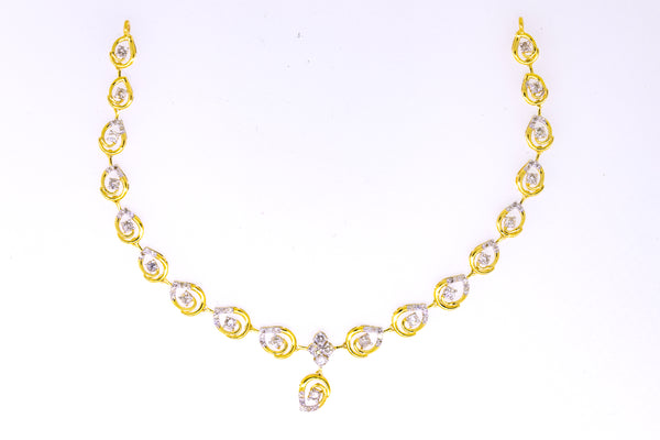 14K Hallmarked Gold | Natural Diamond Necklace 4NCSJ059