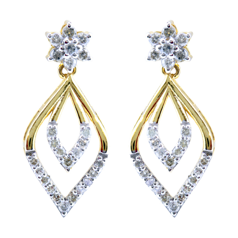14K Hallmarked Gold | Natural Diamond Tops 4NCSJ064T
