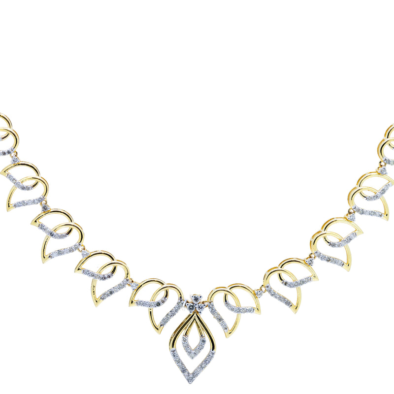 14K Hallmarked Gold | Natural Diamond Necklace 4NCSJ064