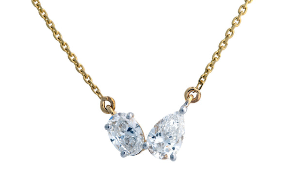 14K Hallmarked Gold | Lab Grown Diamond Necklace 4NCSJ076A
