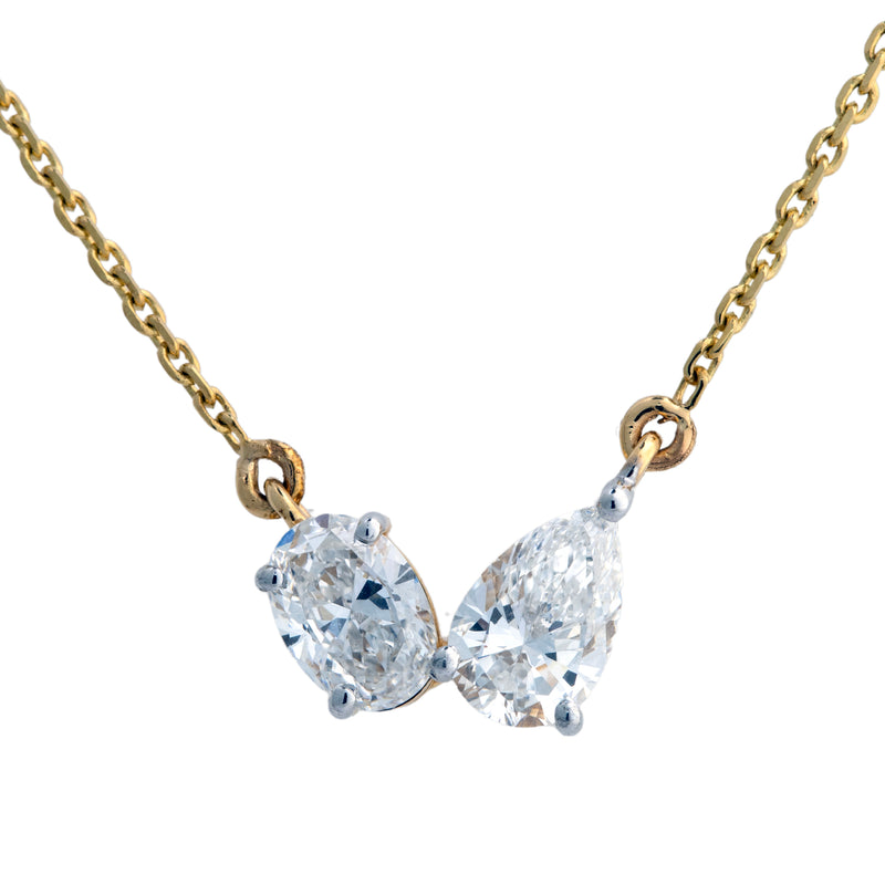 14K Hallmarked Gold | Lab Grown Diamond Necklace 4NCSJ076A