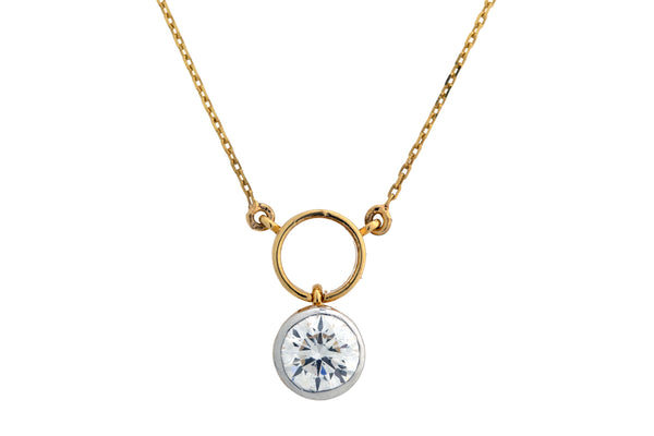 14K Hallmarked Gold | Lab Grown Diamond Necklace 4NCSJ078