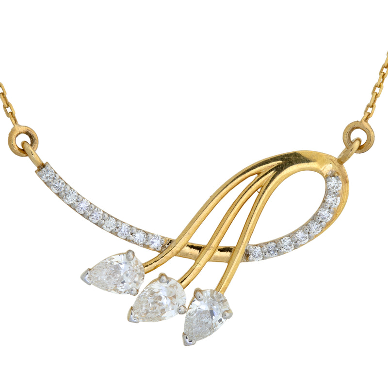 14K Hallmarked Gold | Lab Grown Diamond Necklace 4NCSJ080