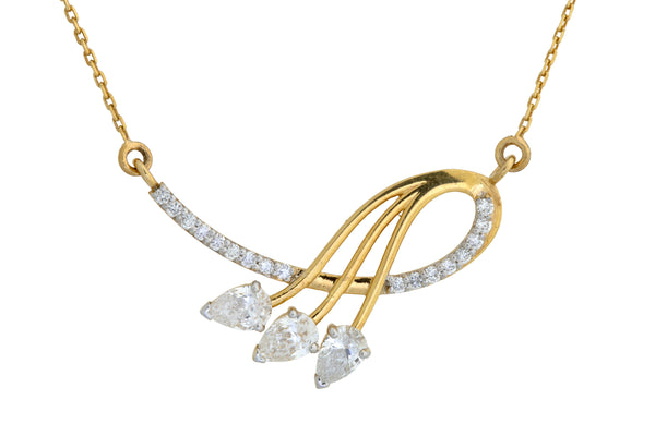 14K Hallmarked Gold | Lab Grown Diamond Necklace 4NCSJ080