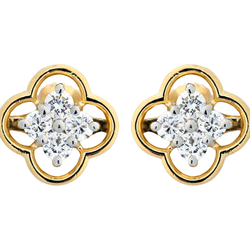 14K Hallmarked Gold | Lab Grown Diamond Tops 4NCSJ086T
