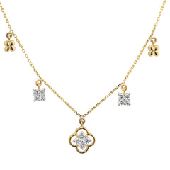 14K Hallmarked Gold | Lab Grown Diamond Necklace 4NCSJ086