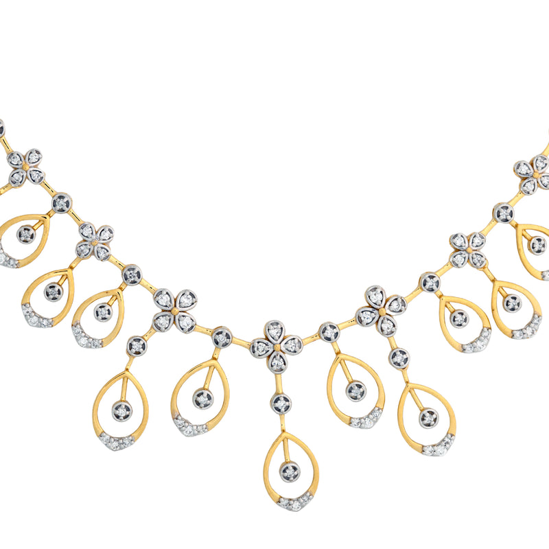 14K Hallmarked Gold | Lab Grown Diamond Necklace 4NCSJ097