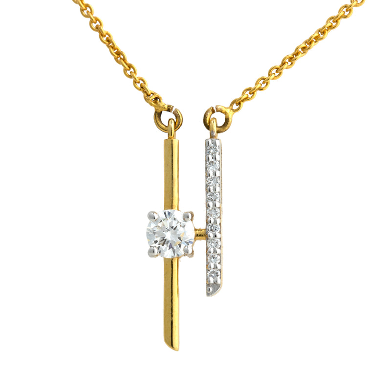 14K Hallmarked Gold | Lab Grown Diamond Necklace 4NCSJ110