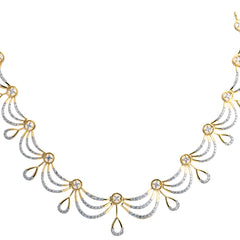 14K Hallmarked Gold | Natural Diamond Necklace 4NCSJ111