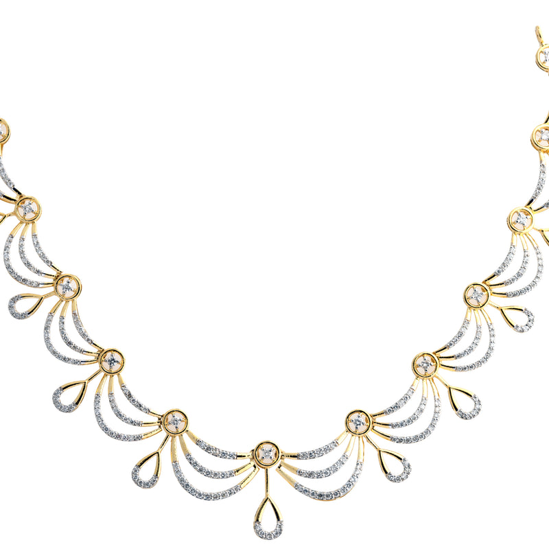 14K Hallmarked Gold | Natural Diamond Necklace 4NCSJ111