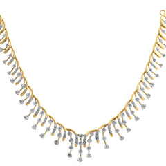 14K Hallmarked Gold | Natural Diamond Necklace 4NCSJ112