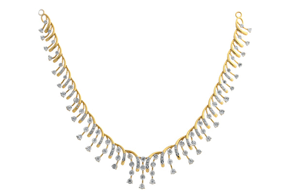 14K Hallmarked Gold | Natural Diamond Necklace 4NCSJ112