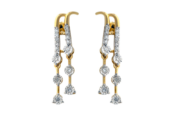 14K Hallmarked Gold | Natural Diamond Tops 4NCSJ112T